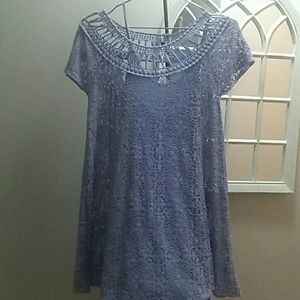 Free People Lavender crochet dress